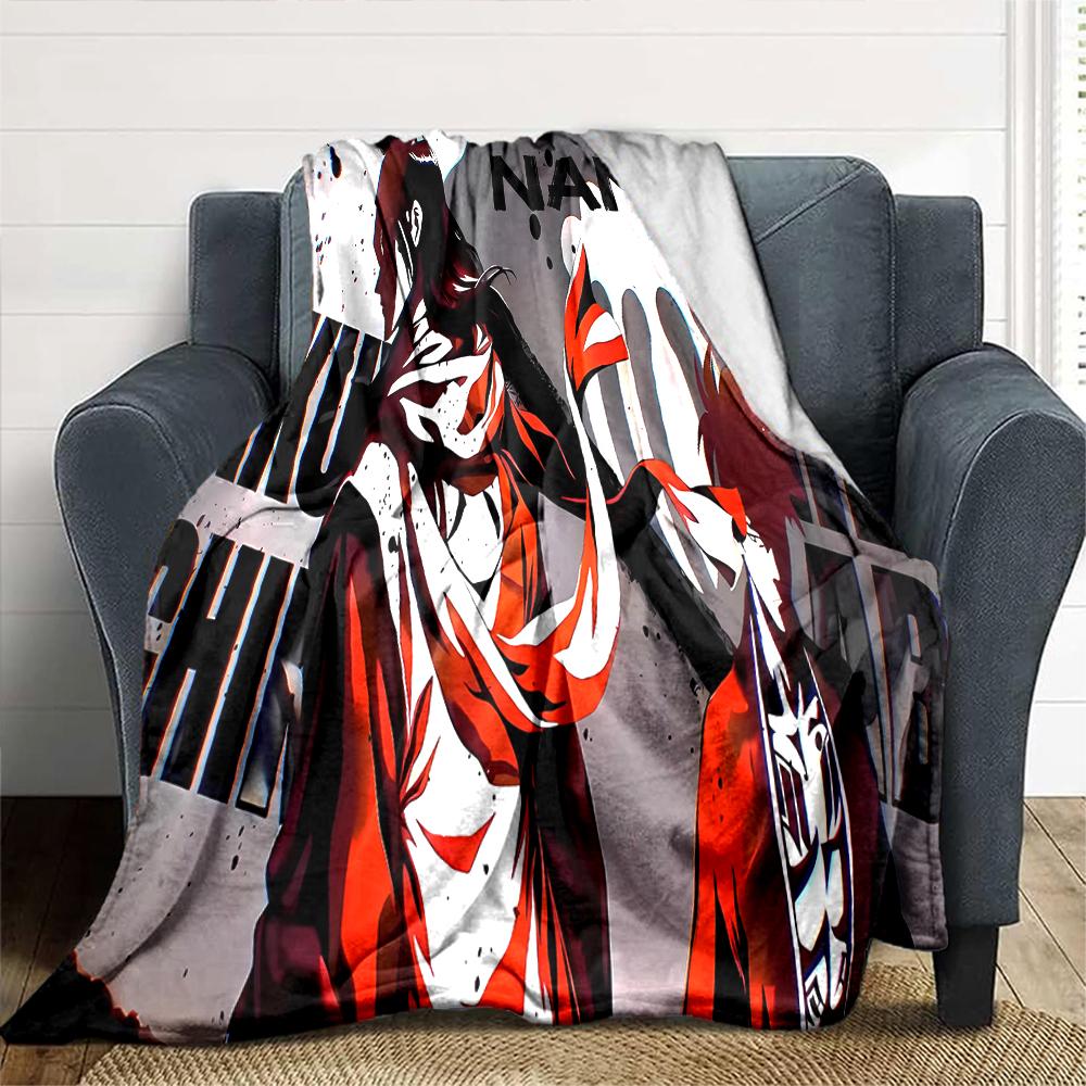 Customiz Name Personality Byakuya Kuchiki (2) Blanket Soft &Warm Sofa Office Bed Travel Lunch Break Blanket, Gift Suitable for All Seasons