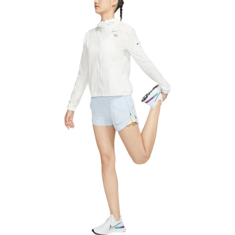 Nike Logo Print Running Hoodie Women Jackets White DX6156-133