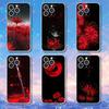 Rote Spinnenlilie Handyhülle Für iPhone 17,16,15,14,13,12,11 Pro,Max,Plus,X,XS,XR,SE4,E Mini Transparent Weiche Hülle