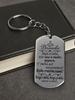 Stainless Steel Keychain and Necklace, Gift for My Daughter, Engraved Badge, Ideal Gift for Men, Couples, Boyfriend, Family & Friends