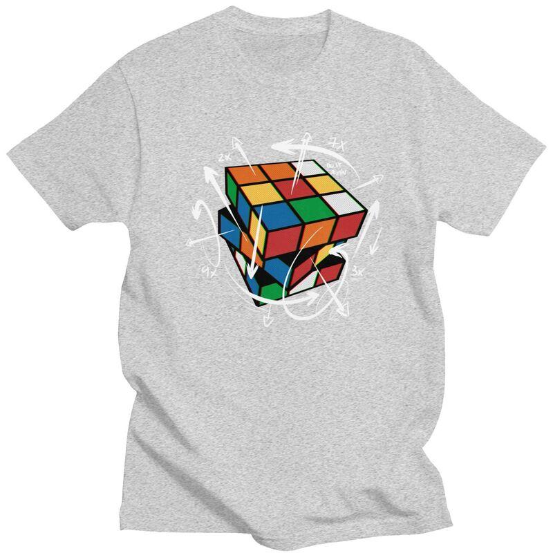 Custom Rubix Rubiks Cube Math Formula T Shirt for Men Tshirt Casual Tees Geek Magic Gift Tshirt Slim Fit Clothing