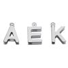 50 Stück Edelstahl 12mm Englische Buchstaben A-Z Anhänger für DIY Halsketten Schmuckherstellung Zubehör