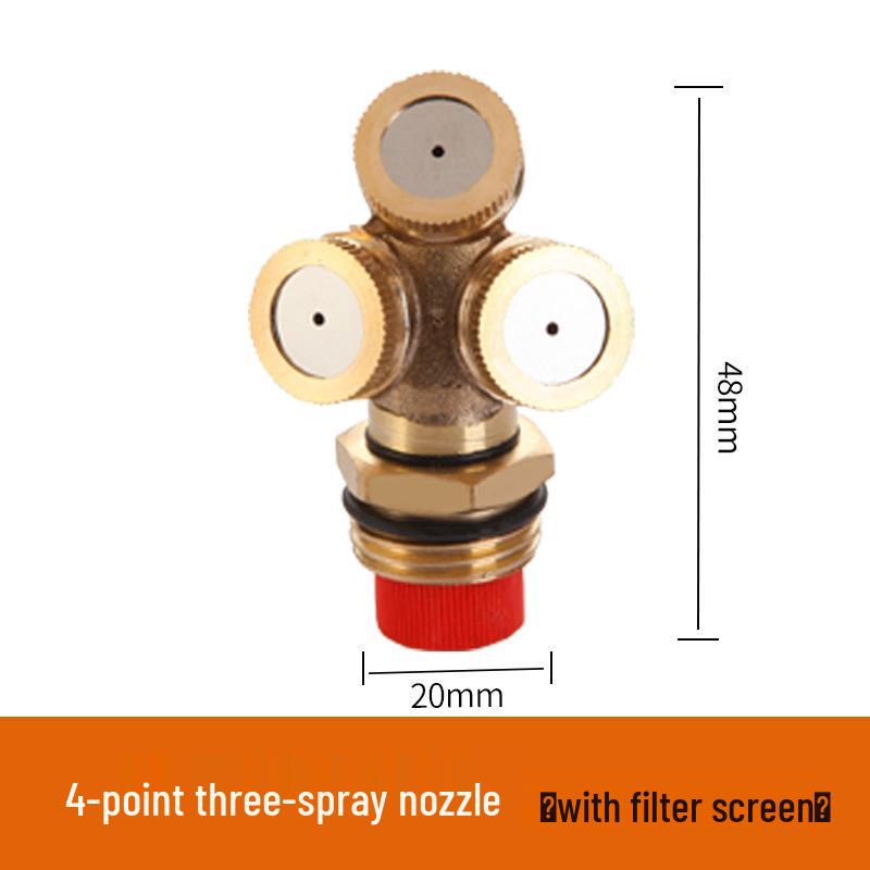 All-Copper Atomizing Nozzle for Dust Control and Cooling in Construction Sites and Agriculture
