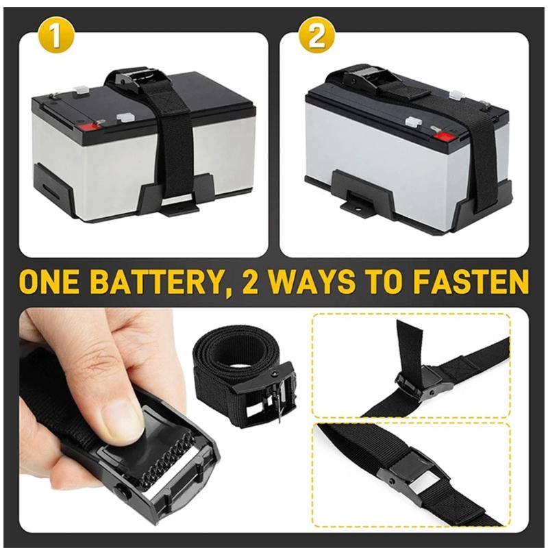 Adjustable Battery Holder Tray Compatibles 12V 6ah-15ah 6V 7ah-12ah Batteries Ideal For Marine Use In Boats