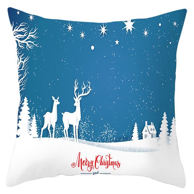 Christmas Snow Scene Series Pillowcases Home Sofa Pillowcase Car Cushion Covers Home Use