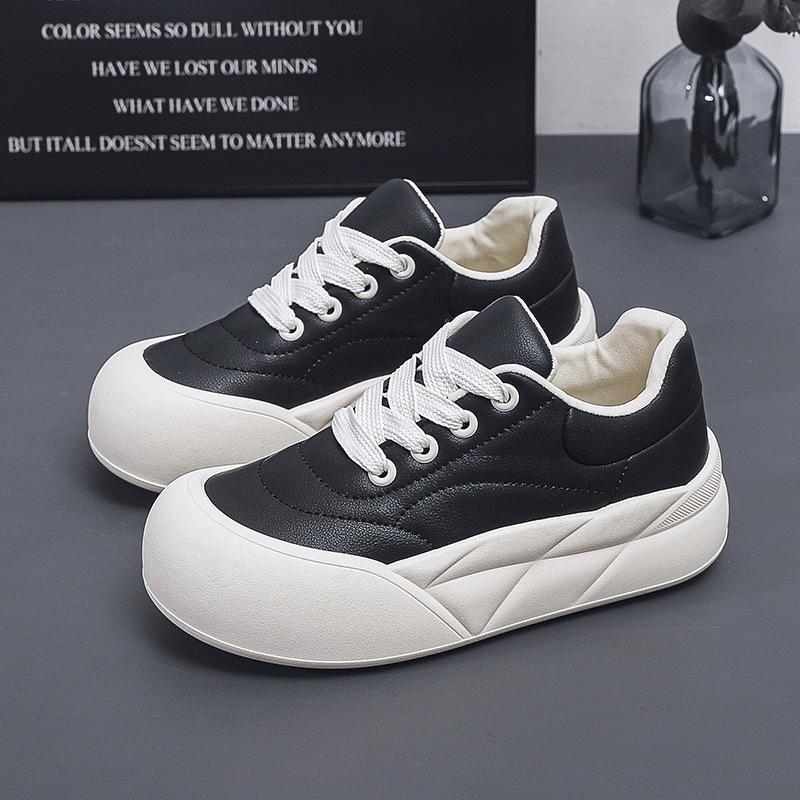 Bread Shoes Women's 2025 Autumn New Student Korean Version Ins Trendy Versatile Platform Single Shoes Spring and Autumn Casual Shoes BR993
