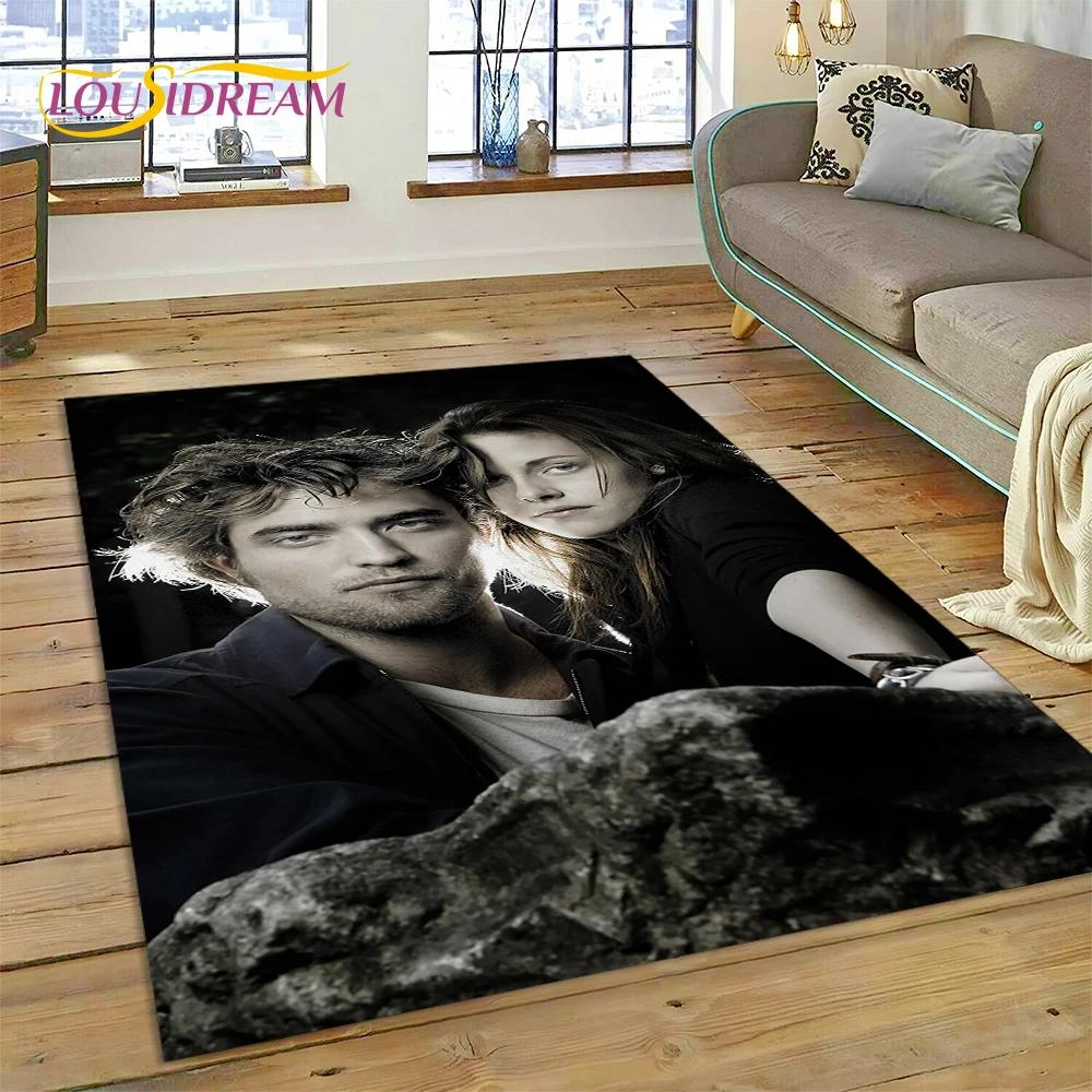 Die Twilight Saga Edward Bella Teppich für Schlafzimmer Wohnzimmer Zuhause Sofadekoration, Kinderspiel Große Dekor Bodenmatte Geschenk