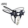 Perizoma Ricamato a Fiore da Donna Sexy Perla Sintetica G-String Perizoma Vita Bassa Floreale Biancheria Intima Erotica con Laccetti Schiena a Y Panty Elastiche Seducenti