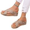 22 Large Size New European and American Summer Bow Platform Slippers Open-toed Muffin Heel Beach Shoes