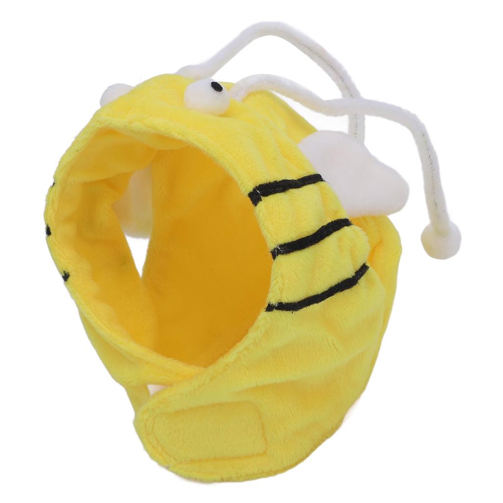 Cat Head Wearing Teaser Stick Yellow Bee Interactive Toy Cat Teaser Hat for 24-30cm Necks