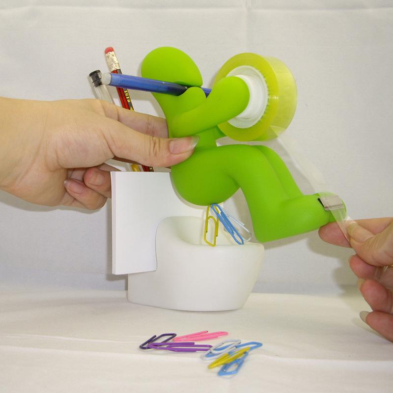 Creative Adhesive Tape Holder Tape Dispenser and Supply Station Funny Accessory for Office Home or School Paperclip Stationery