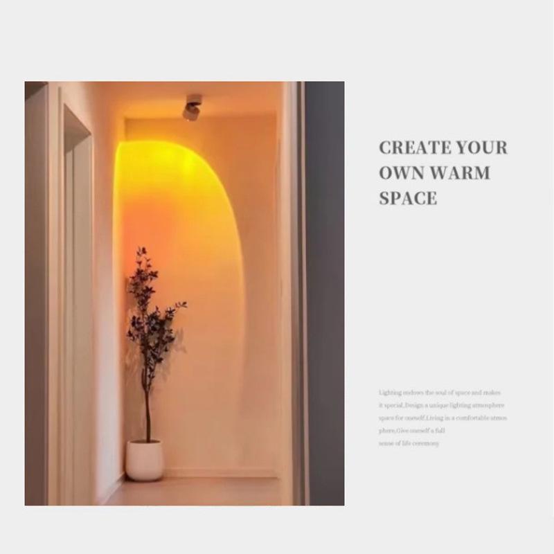 Surface-Mounted Sunset Red Spotlight - Atmospheric Ceiling Lamp for Corridor Entrance