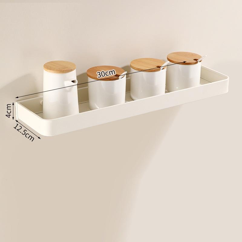 Bathroom Multifunctional Storage Rack, Space Aluminum Anti Rust Wall Mounted Storage Rack Single-Layer
