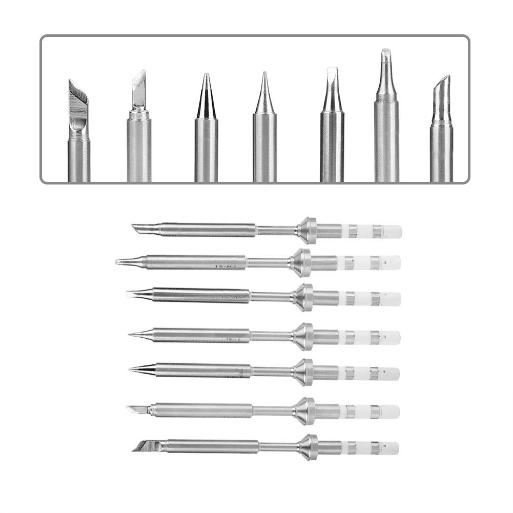 Akozon Soldering Iron TS100 Small Portable Mini Soldering Iron with 7 Types of Tips for Electronic Work, Electrical DIY, Audio, Automotive, Home Appli