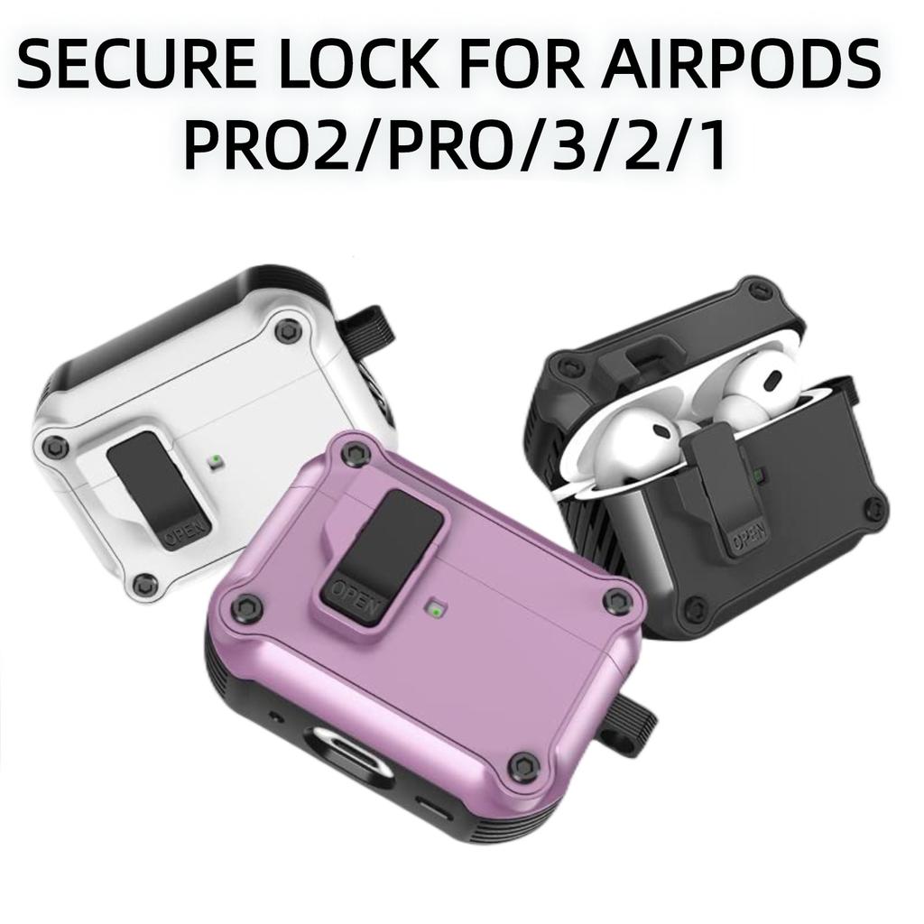 Security Lock Cover for AirPods Pro 2 3 Case for AirPods Pro2 Pro 2nd Gen Case Shockproof Cover Air Pods Pro Airpods3 Funda