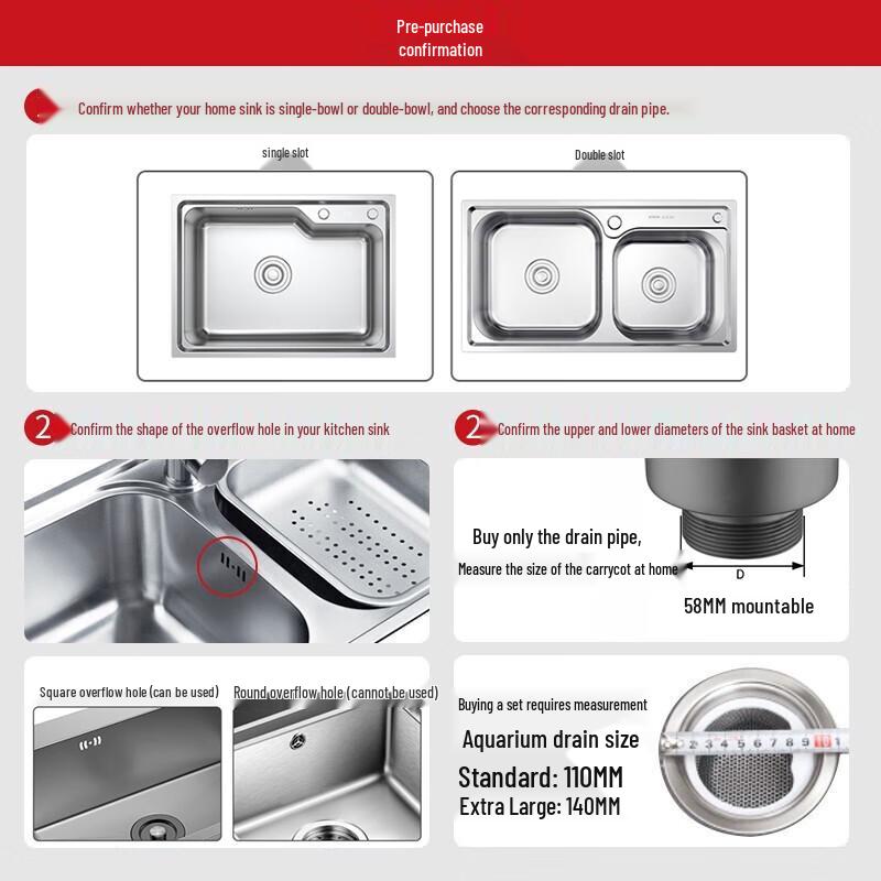 ARROW Kitchen Sink Double Basin Drain Pipe Kit