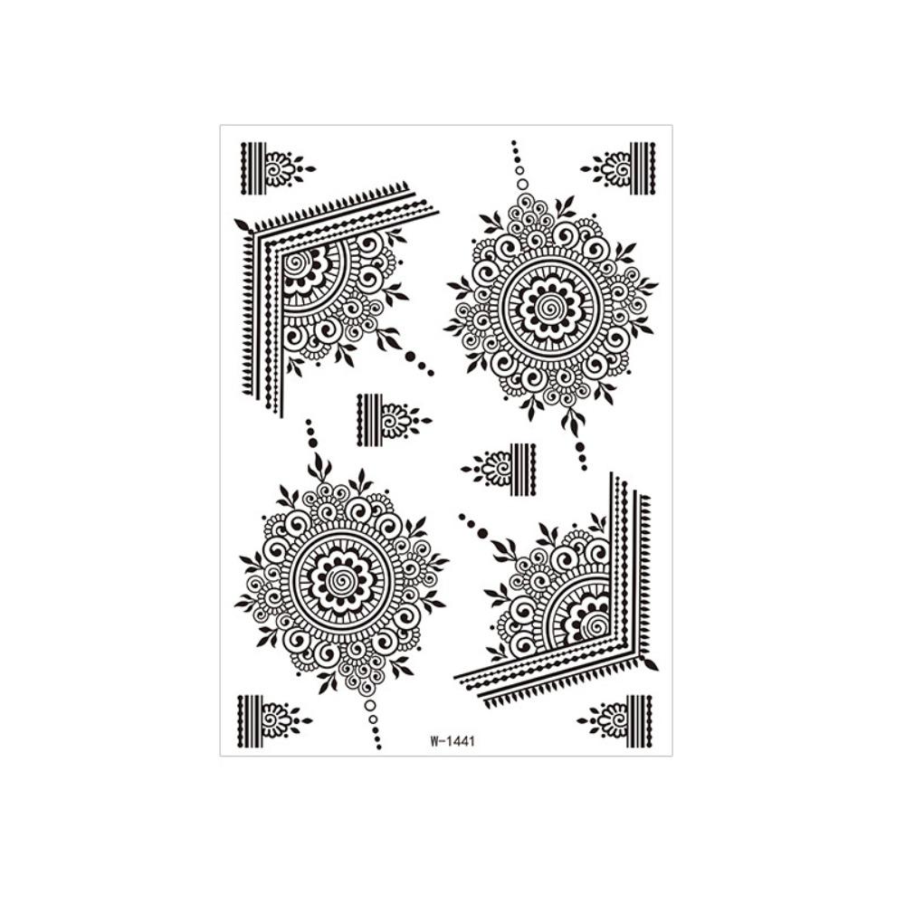 Fake Henna Tattoo Stickers India Mehndi Flower Body Art Sticker  Women/Lady/Girl