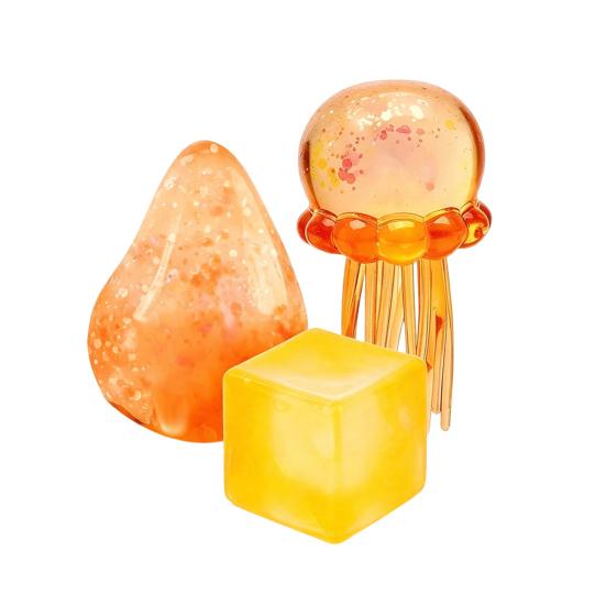 3Pcs Stress Relief Squeeze Toy Soft Stretchy Jellyfish Dog Duck Baby Pizza Bun Ice Cream Waterdrop Cube Sensory Pinch Toy Party Favors