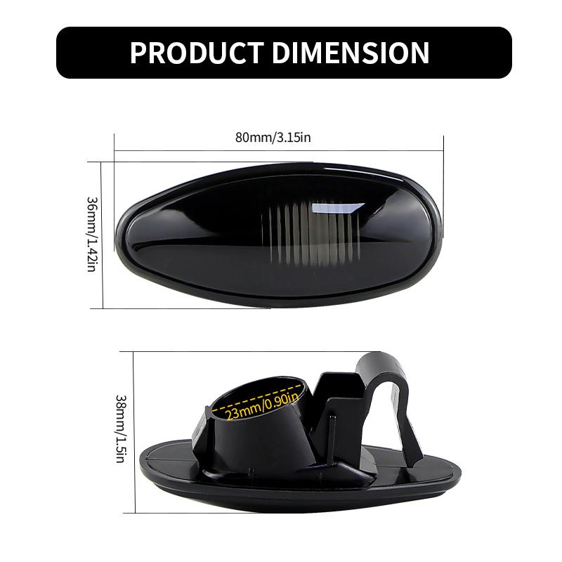 2PCS Side Marker Turn Signal Light Shell For Mitsubishi Outlander Lancer I-Miev No Bulb/Socket For Peugeot iOn Citroen C-Zero
