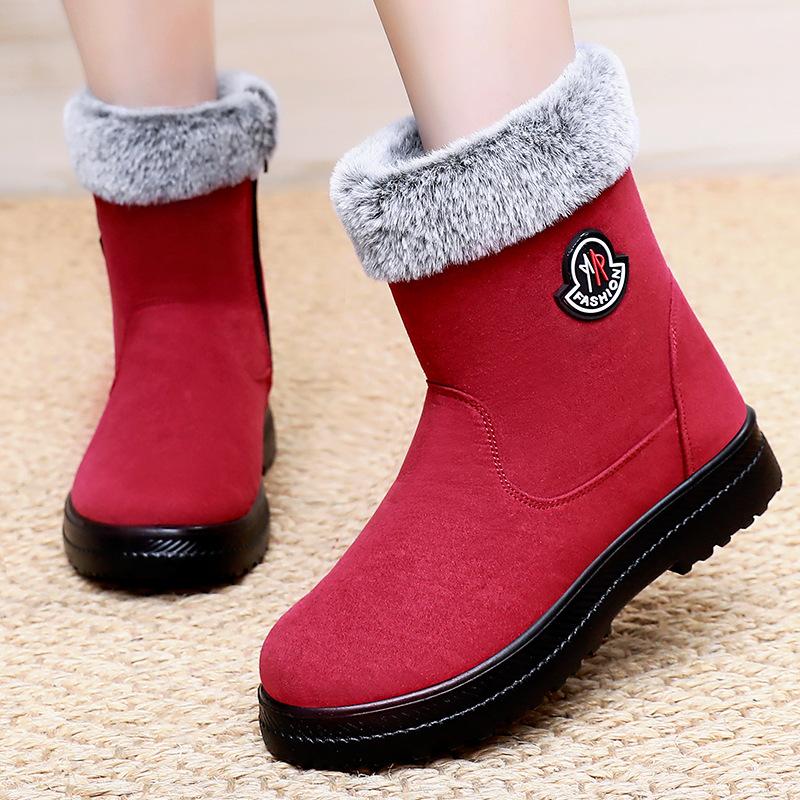 Shoes Women's Shoes Polyurethane New Cotton Shoes Piled Thickened Snow Boots Boots Cold-proof and Warm Boots