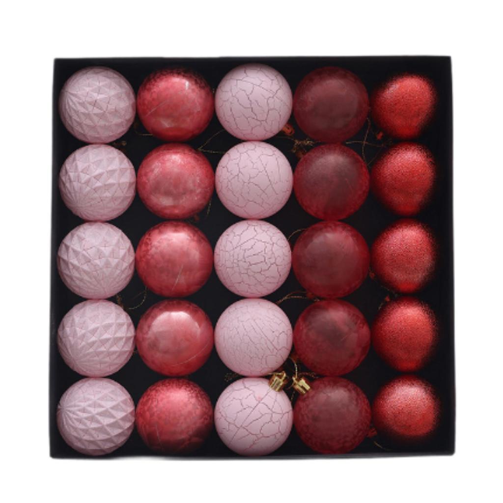 25x Hanging Balls Christmas Tree Decorations Balls Shatterproof DIY Christmas Ball Ornaments for Party Home Tree Decorations