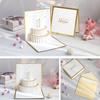 1pc 3D Golden Creative Paper Card | Handcrafted Hollow Paper Sculpture Cake Birthday Greeting Card for Group, Gift Card
