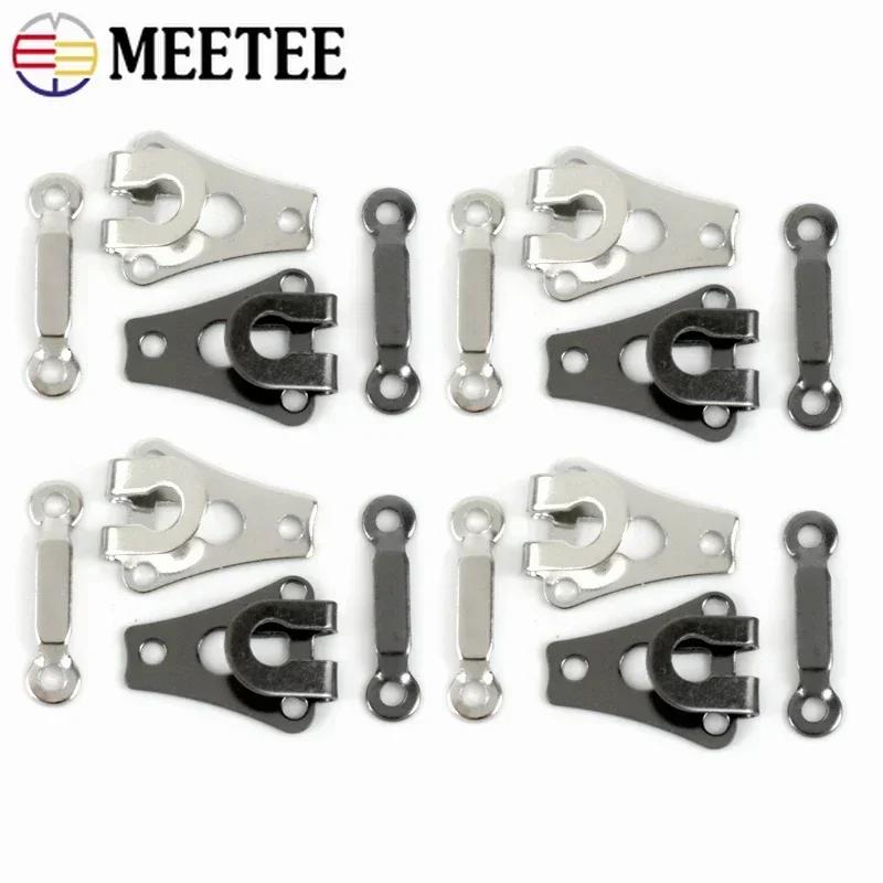 20-100Sets Metal Garment Hook Pant Trousers Button Suit Coat Adjuster Buckle Women Skirt Invisible Clasp DIY Sewing Accessorie