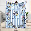 Bluey's Blue Fun Blanket Soft Warm Cozy Perfect for Office Chair Office Chair All-Season Use Stylish Decor Suitable for Gifting Relatives and Friends