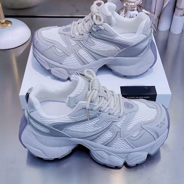 2025 Spring and Summer Breathable Dad Shoes New Fashion Versatile Mesh Thick Sole Heightening Casual Sports Shoes Women's Shoes