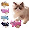 Cute Plush Toy with Rattan Ball, Bell, Crinkle Paper & Catnip - Interactive Chew Toy for Indoor Cats, -Resistant Teething Toy for Kittens