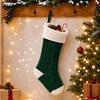 Large Twisted Cable Knit Christmas Stocking Gift Bag Decoration