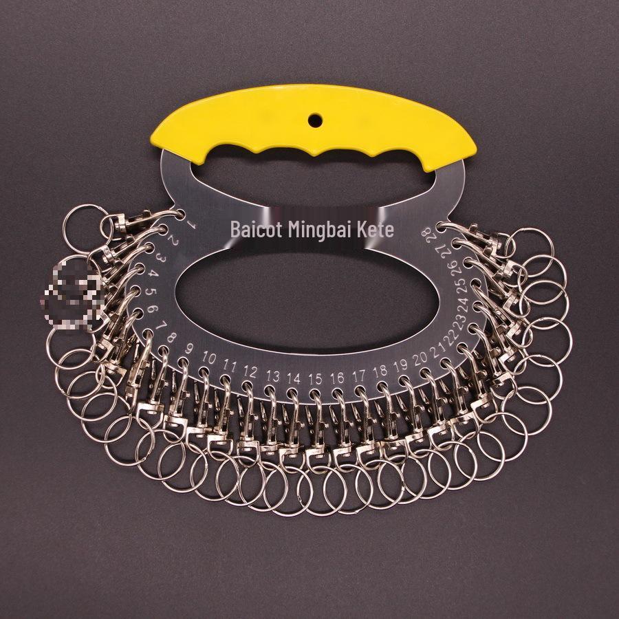 Stalowy Organizer na Klucze z Tablicą do Pisania, Brelokami do Kluczy i Żelaznym Pierścieniem