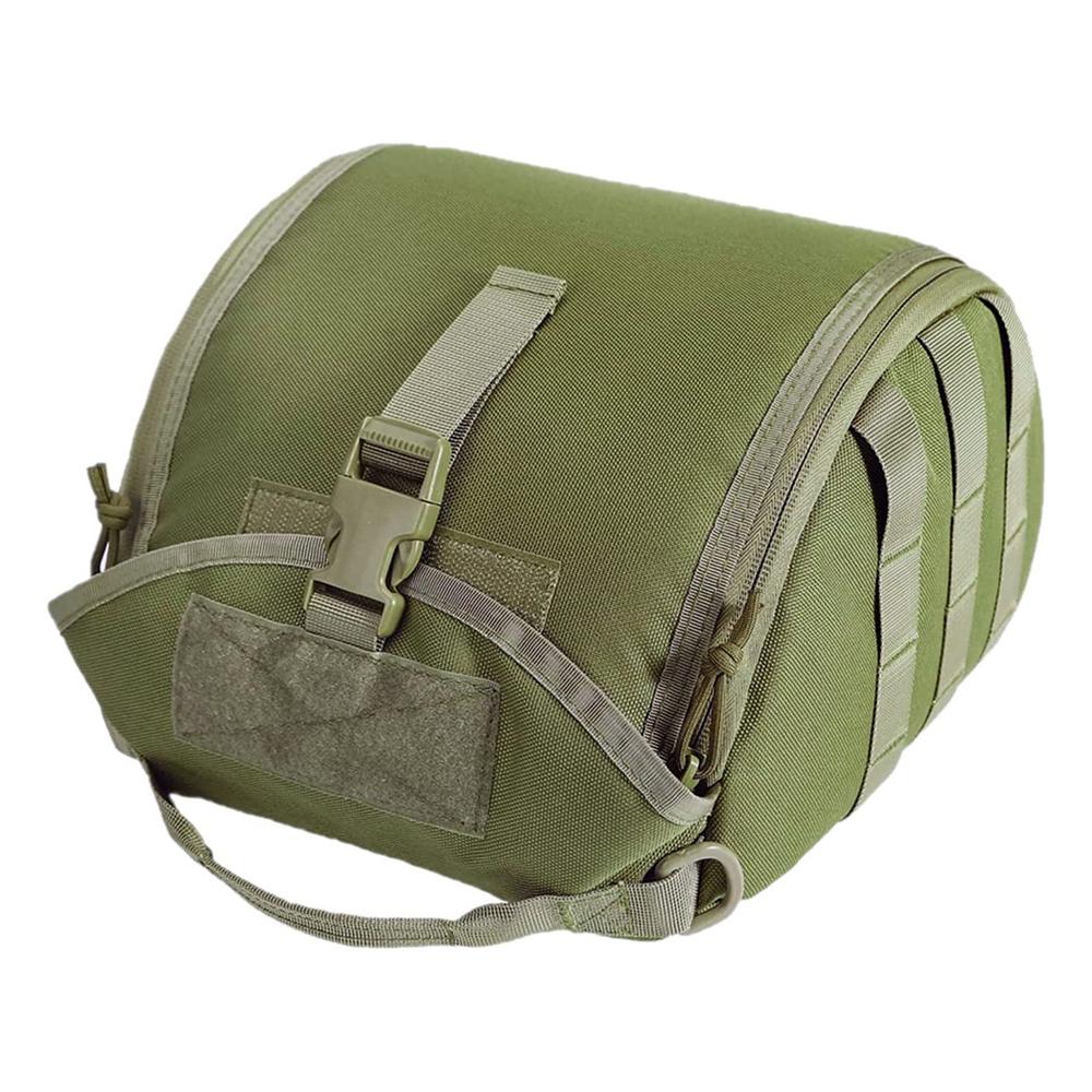 Tactical Fast Helmet Pack Helmet Storage Bag Outdoor Hiking Sports Motorcycle Cycling Carrying Pouch for Hunting Accessories Helmet Bag Green
