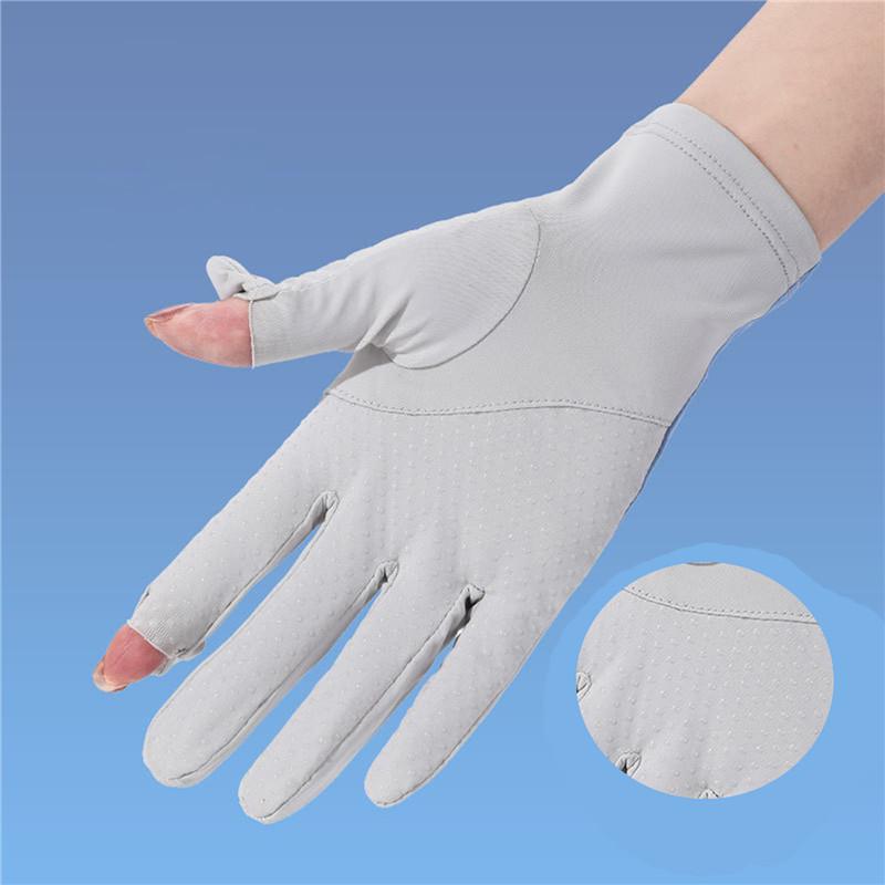 

Женские солнцезащитные перчатки Ice Silk, женские летние солнцезащитные перчатки, модные варежки для езды на велосипеде, вождения, бега, тонкие перчатки с защитой от ультрафиолета One Size