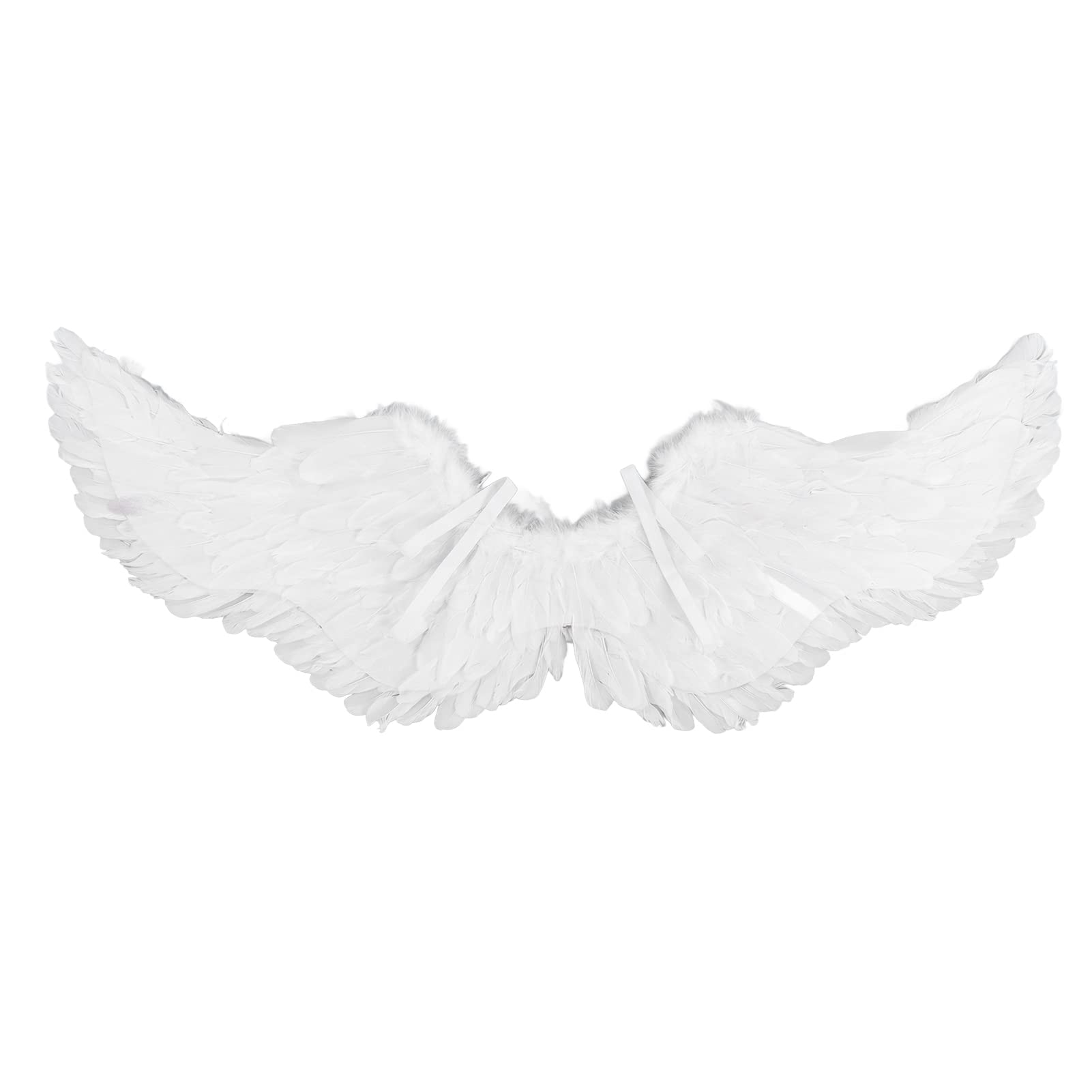 Feather Angel Wings, White Feather Wings for KidsAdults, Feather Dress-Up Props for Parties, Costumes, Kids Boys Girls Halloween Christmas Gift (S)