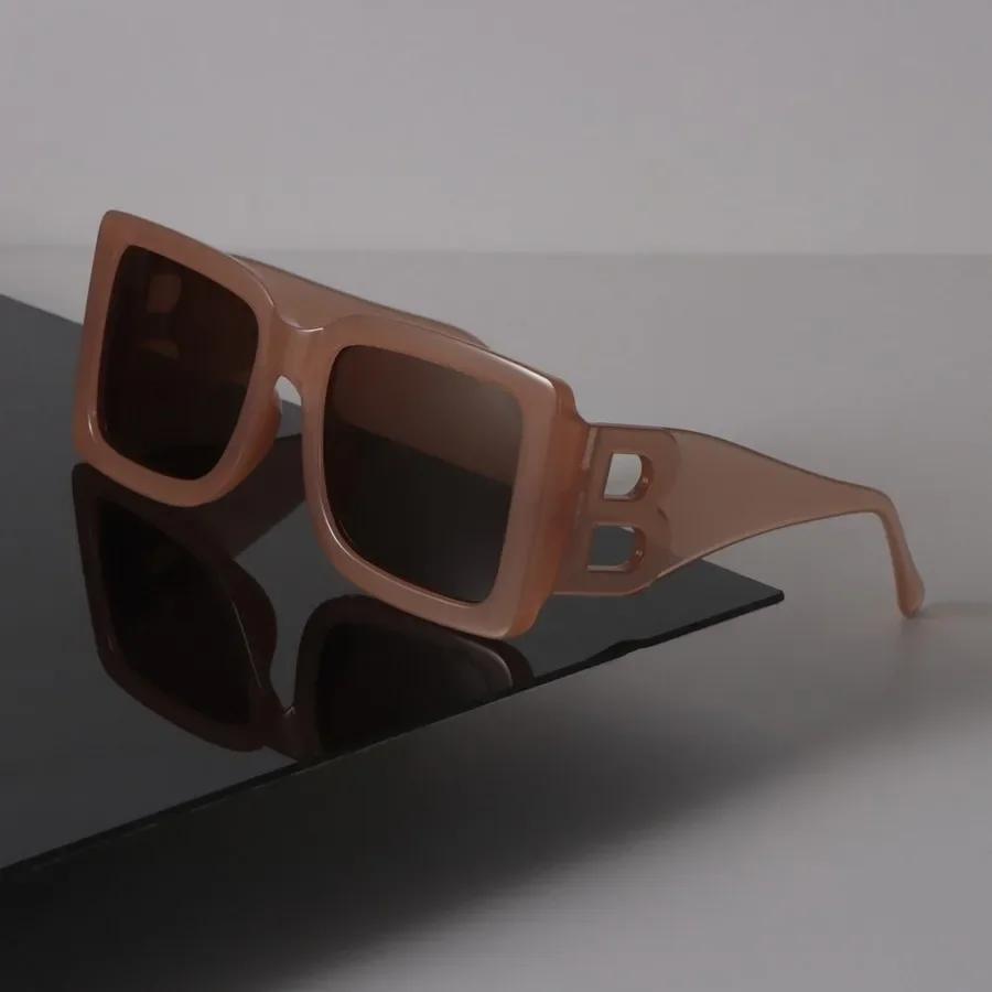 Luxusní čtvercové sluneční brýle Dámské Pánské Cool Značkové Designové Zrcadlové Sluneční Brýle Ženské Pánské Černé Barvy