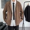IELGY Einfarbig Hong Kong Stil Casual Anzug Jacke Männer Lose Koreanischen Stil