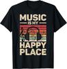 NEW LIMITED! Music Is My Happy Place Musician Outfit EDM Music Tee - MADE IN USA