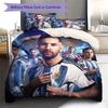Leo Messi Pattern Bedding,Quilt Set Quilt Cover Pillowcase Home Birthday Gift(1 * duvet cover + 2 * pillowcase, without core)
