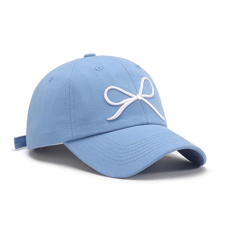 Spring and Summer, Soft Top, Bow, Three-dimensional Embroidery, Women's Baseball Cap, Outdoor Versatile, Breathable Sun Duck Tongue Cap