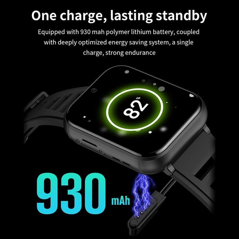 Rainbuvvy Q668 4G Akıllı Saat Telefon 1,99 inç ekran Android 9.0 Dört Çekirdekli 2GB RAM 16GB ROM 930mAh WIFI 5MP Çift Kamera Zarif Saat