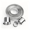 11 pezzi/set Tagliabiscotti rotondi in acciaio inox DIY Pasticceria Cerchi anello per cottura