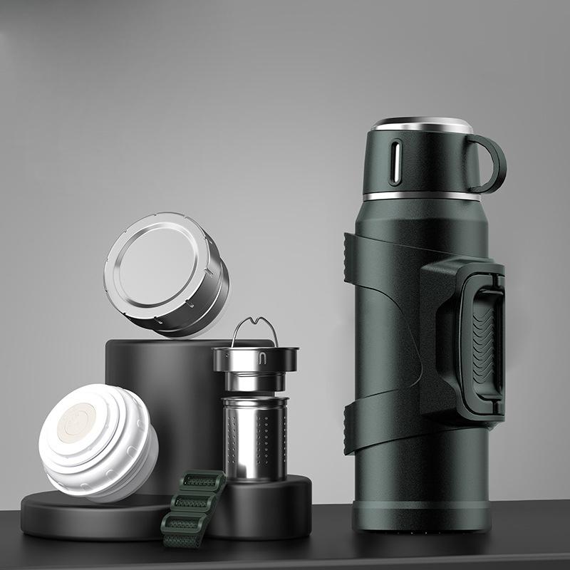 

Super Large Capacity 1.2L 1.5L 2L 3L 316 Stainless Steel Insulated Thermos Bottle Travel Camping Vaccum Water Bottle Thermal Mug 1200ml зелёный