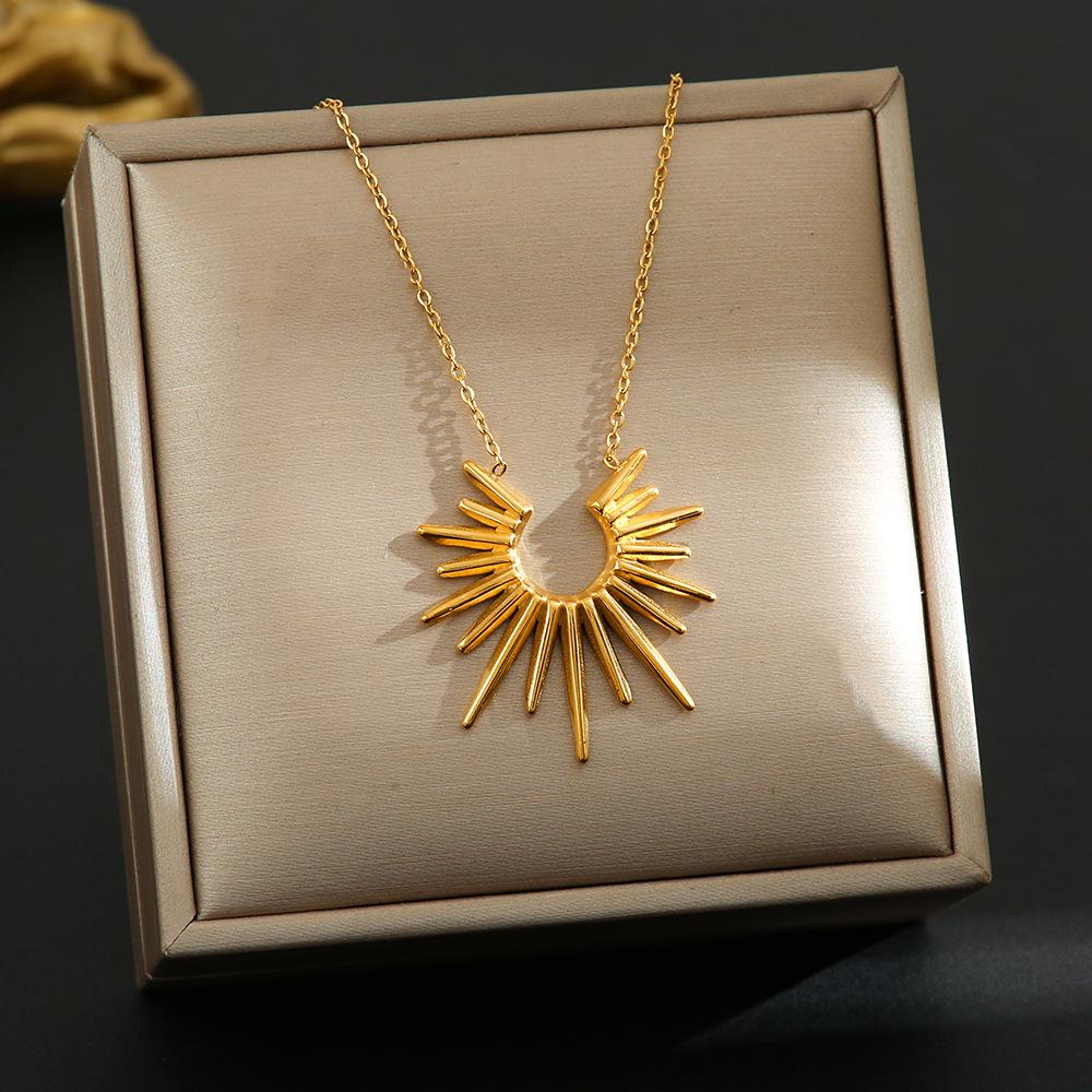 Elegant 18K Plated Titanium Steel Cross Necklace for Women - Light Luxury Clavicle Chain That Resists Fading
