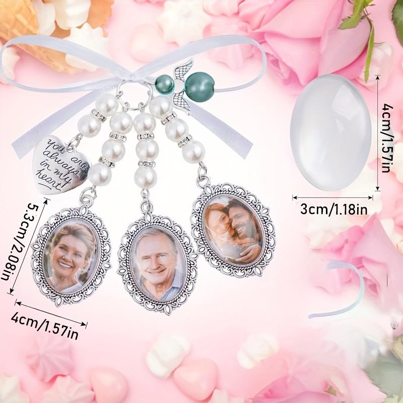 1 Set, Anhänger mit Spitzenboden, Schmucksteinhalter für Album mit Schleife, Fotorahmen mit Bohrung, Liebesperle