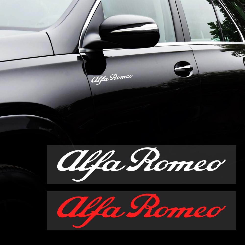 2/4PCS Car Label Waterproof Car Accessories For Alfa Romeo Giulia Stelvio MiTo Giulietta Tonale ALFA 4C Disco Volante Gloria zk5
