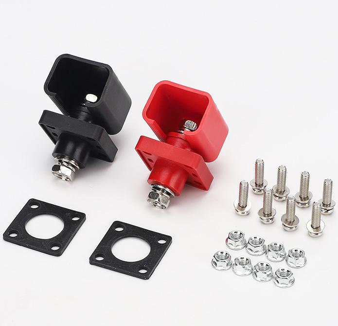 2 шт. 50А Клеммные блоки для литиевых аккумуляторов Клеммы разъема аккумулятора для хранения энергии Медный клеммный разъем для литиевых аккумуляторов