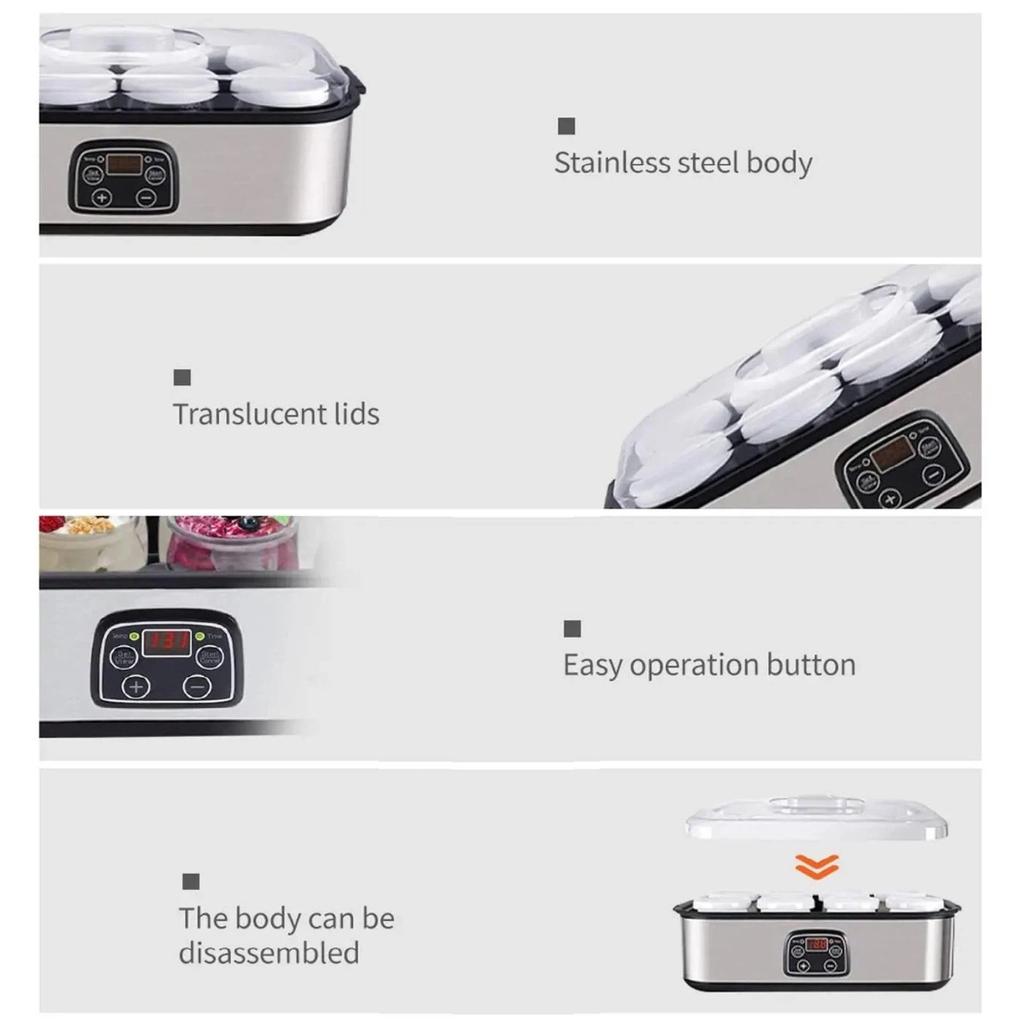 Home Yogurt Maker and Fermenter, for Making Homemade Jams, Ice Cream, Yogurt Pudding, and Breakfast Foods