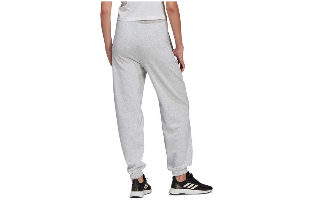 Adidas Knitted Sweatpants Women's Gray Moderate Cuffed Pants HE0417