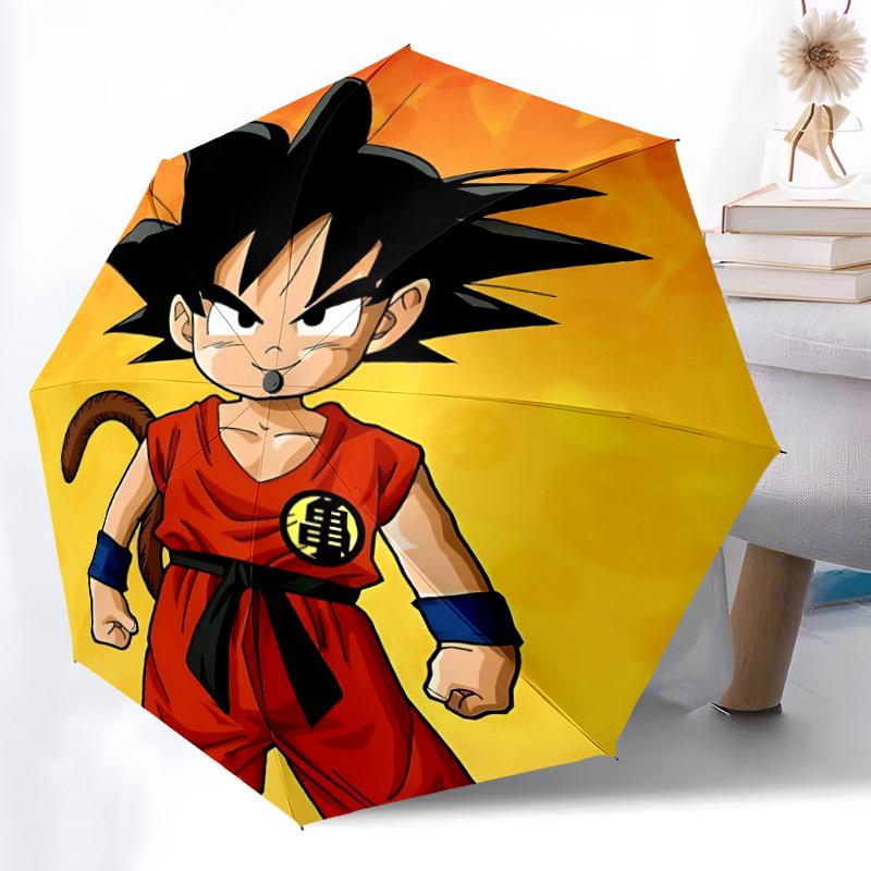 1pc Goku Saiyan Automatic Open/Close Folding Umbrella, Windproof 8-Rib Construction, Lightweight Travel Umbrella, Ideal Gift 17